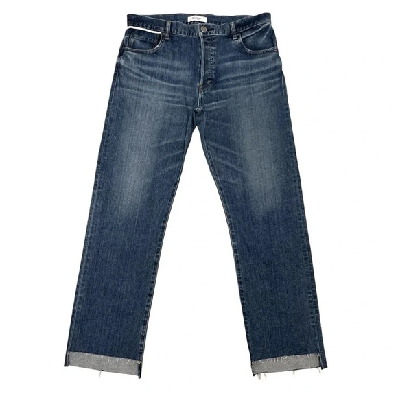 MOUSSY VINTAGE Harris Straight Step Hem Jeans Button Fly Waist 30 Made In Japan - Picture 3 of 13